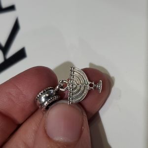 Authentic Retired Pandora Menorah 🕎 Star of David dangle bead